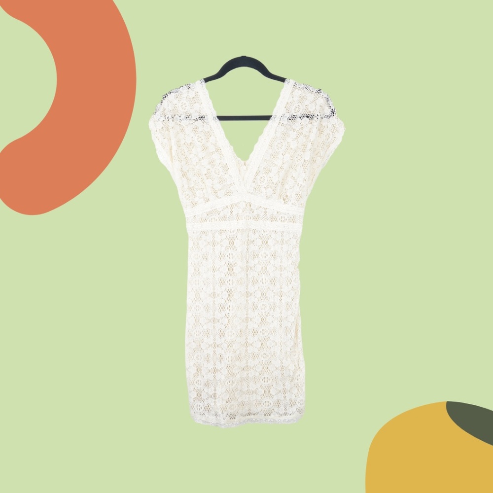 Cream Knitted Mini Dress